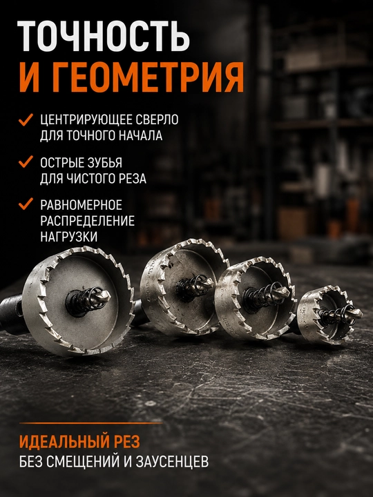 Коронка по металлу HSS 16–70 мм