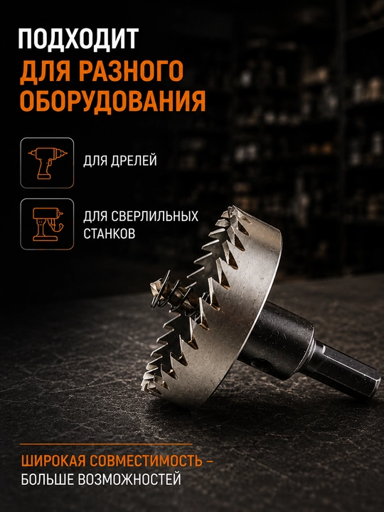 Коронка по металлу HSS 16–70 мм