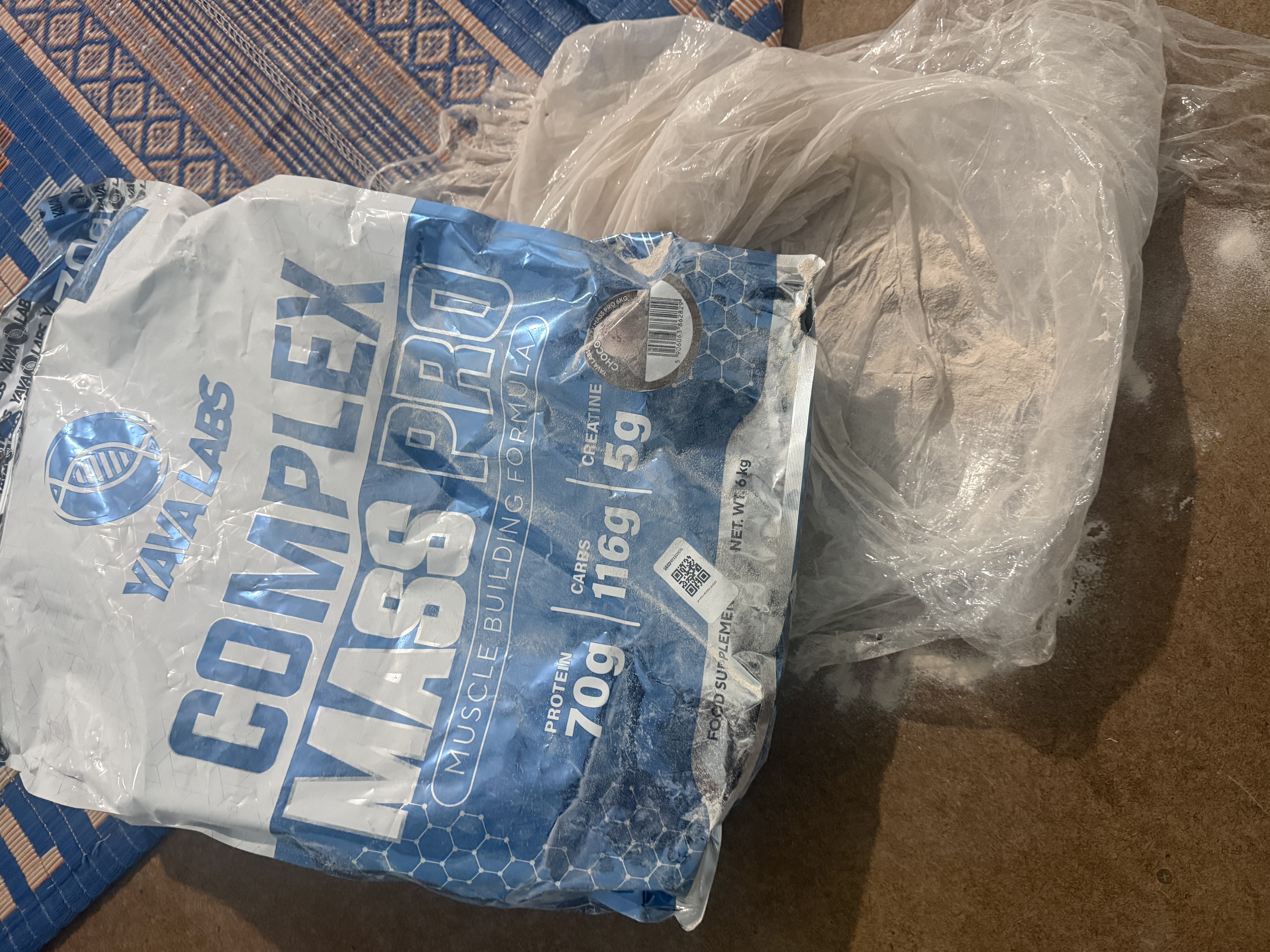 Гейнер YAVA LABS GAINER COMPLEX MASS 6KG для набора веса