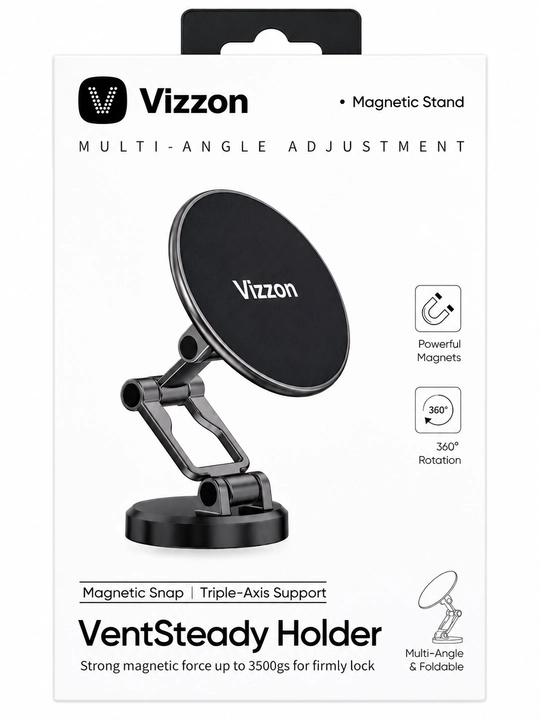 Avtomobil va stol uchun magnitli telefon tutqichi Vizzon VentSteady Holder - 