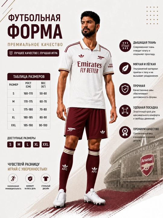 Milliy terma jamoa va klublar Real Madrid, Barselona, Manchester Siti, Arsenal Chelsi