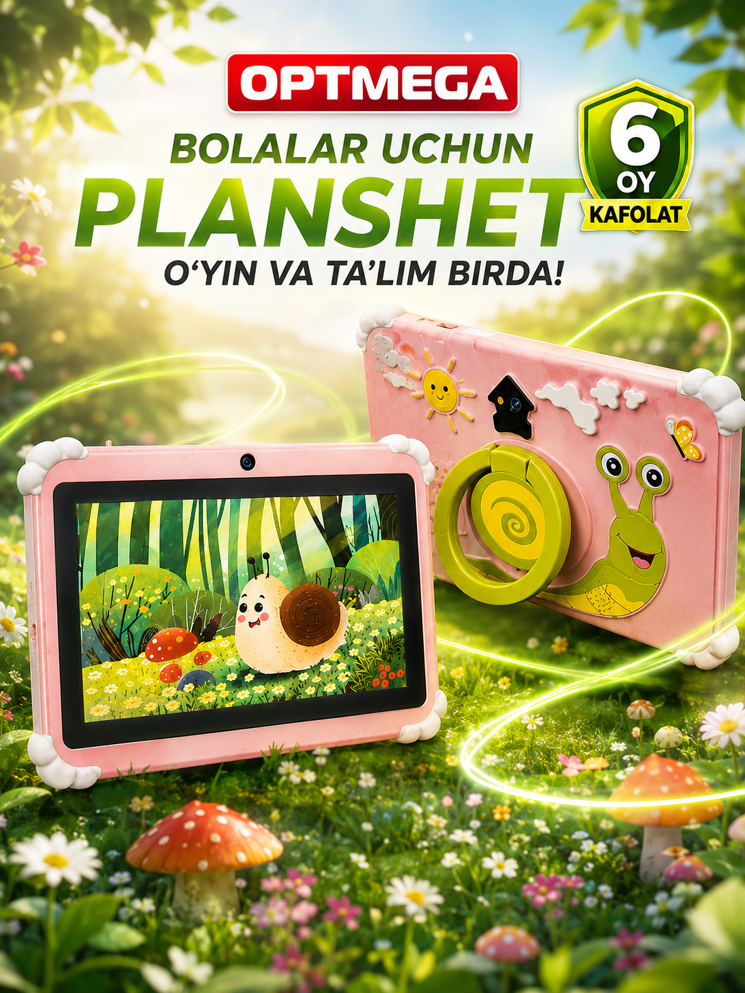 Детский планшет Smartik, Android 14, 128 ГБ, MTK6737, 600 игр HADIKO - 