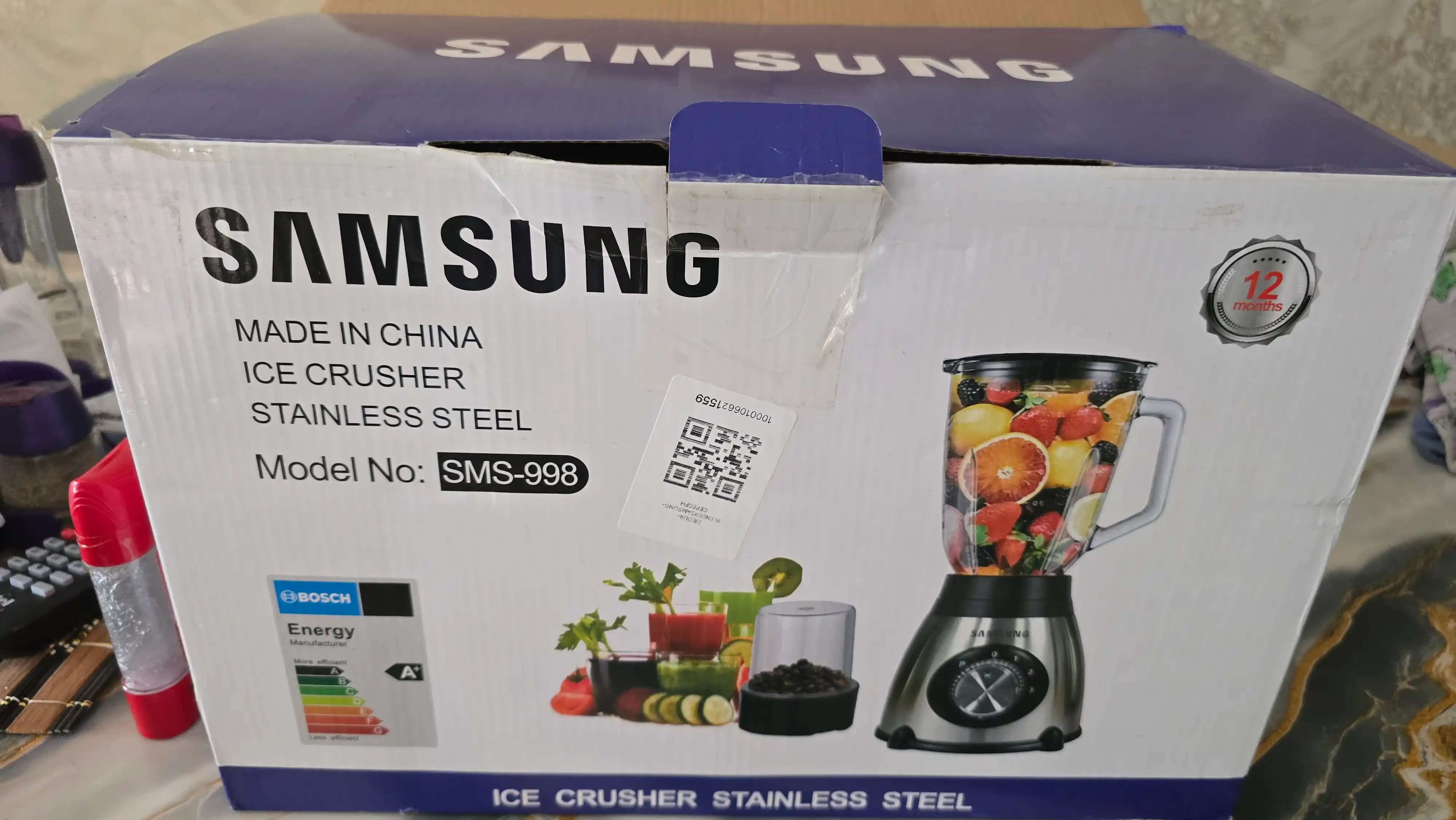 Statsionar blender, muz maydalaydigan 1,5 litrli smuzi-blender