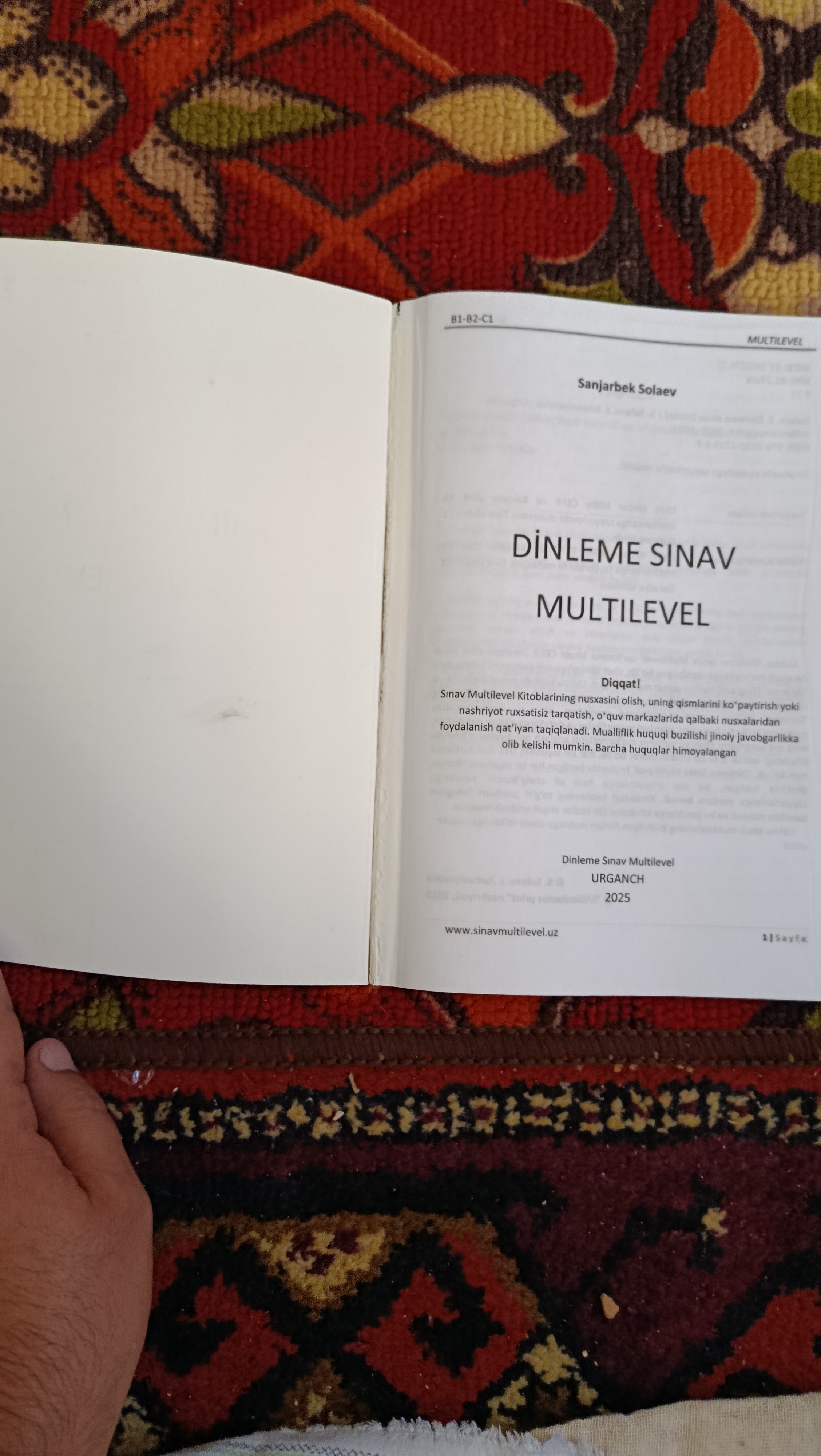 Multilevel. turk tilidan sertifikatga tayyorgarlik darajasi B1, B2, C1