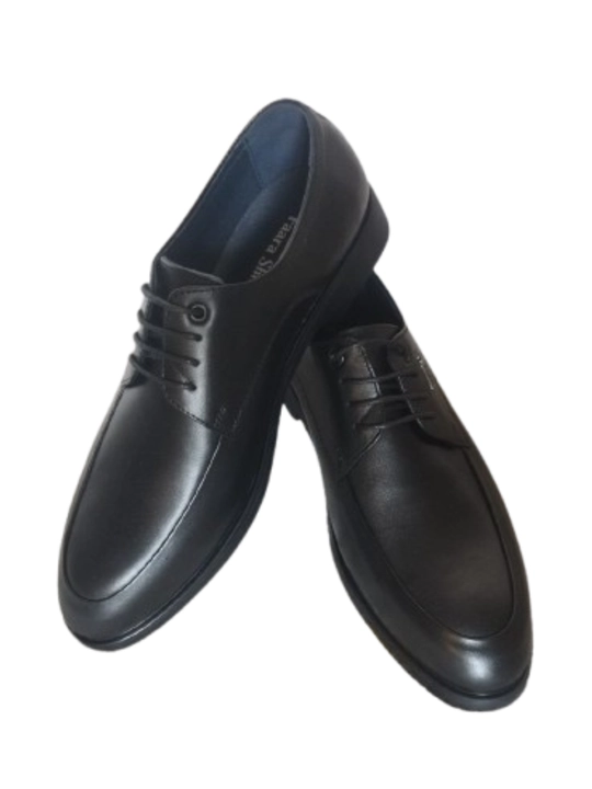 Туфли большой Faara Shoes мужские, эко кожаные, черные, размер 44-46
