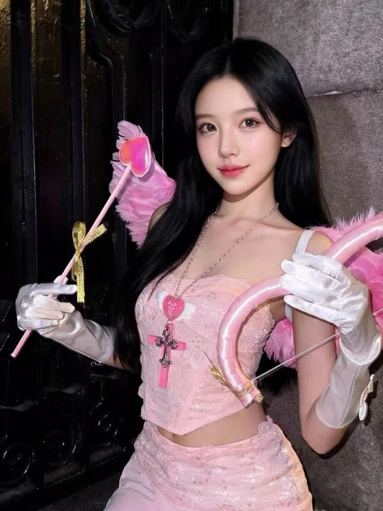 Ilon, ankx, farishta yoki sichqon qanotlari tasvirlangan gotik xoch marjoni