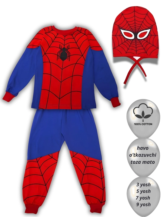 O'rgimchak odam (SPIDERMAN) 98% paxtadan kiyimi, superqahramonlar