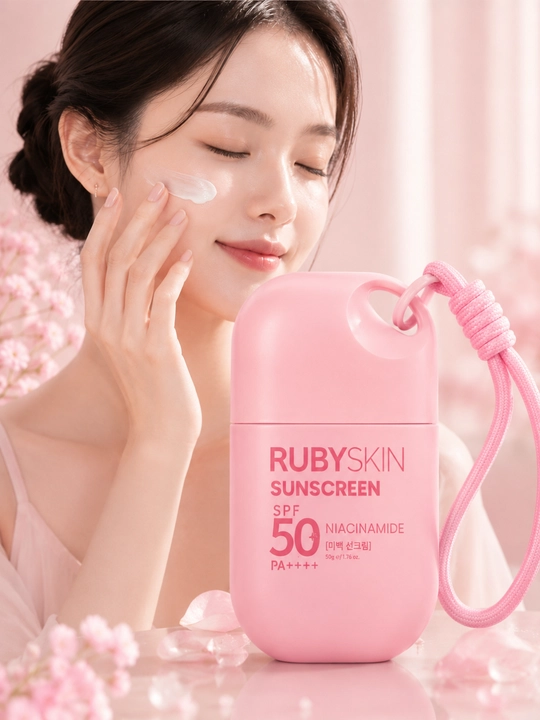 Quyoshdan himoya qiluvchi krem RUBYSKIN, SPF 50+, PA++++, kareya mahsuloti - 