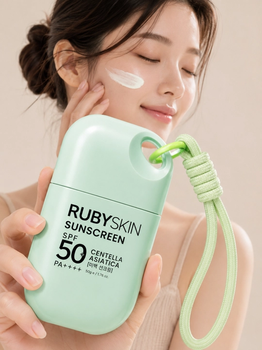 Quyoshdan himoya qiluvchi krem RUBYSKIN, SPF 50+, PA++++, kareya mahsuloti - 