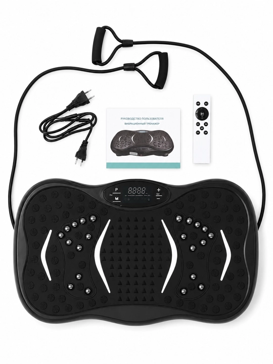 Vibro platforma ozish uchun, fitnes trenajor, vibratsiyali massaj platformasi, pultli