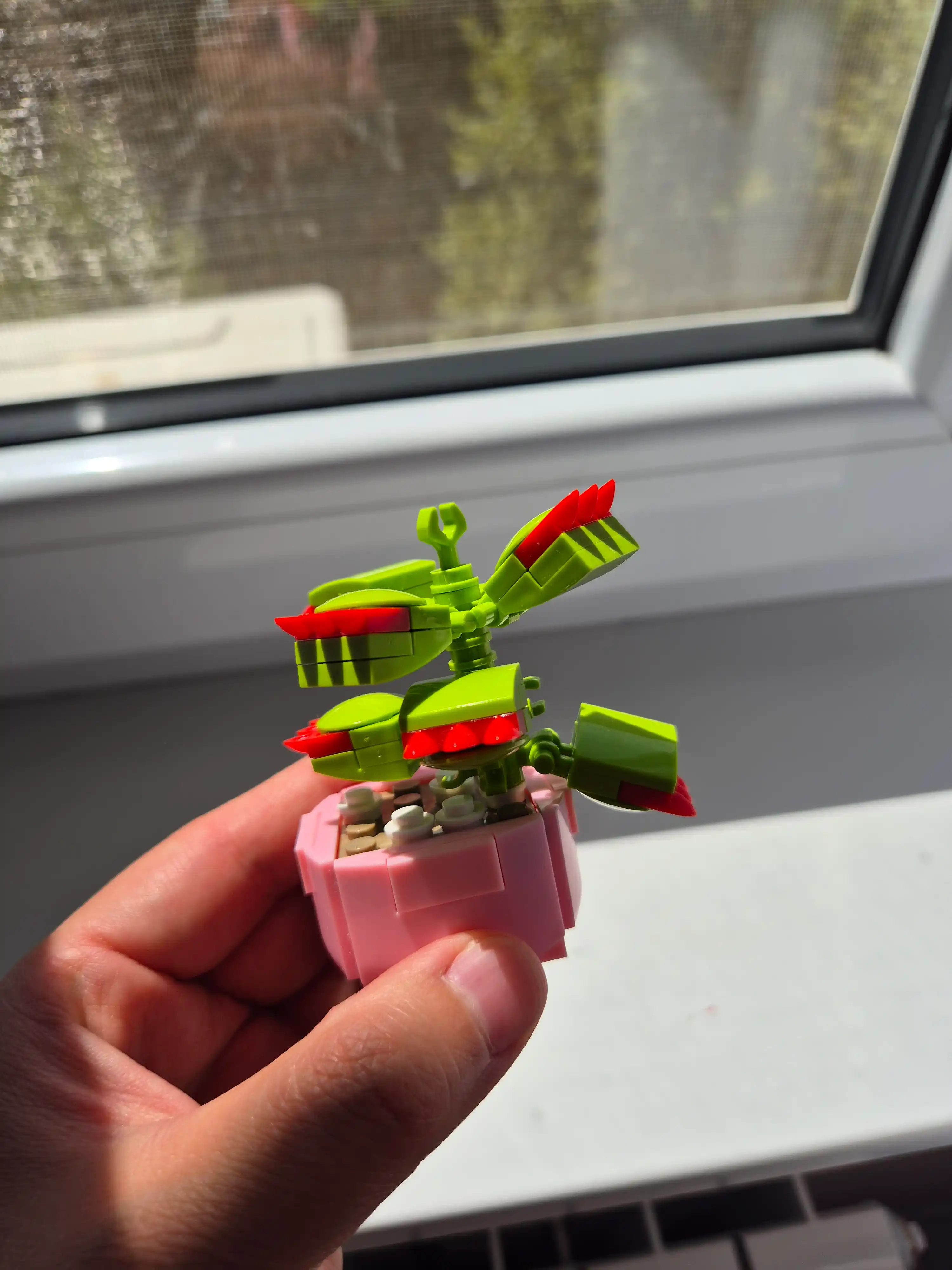 Konstruktor Lego gullar 3D Mini bloklardan, o‘simlik konstruktori