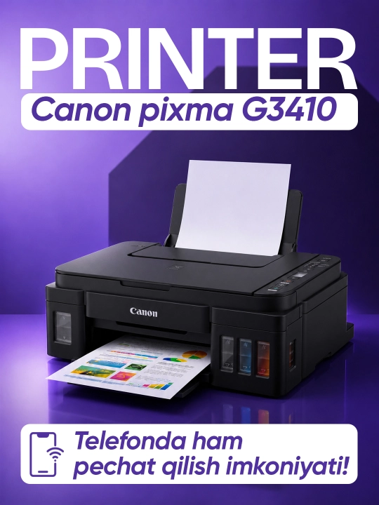 Printer Canon - PIXMA G3430 - G3410 - G3416 A4, inkjet MFP, LCD, USB2.0, WiFi