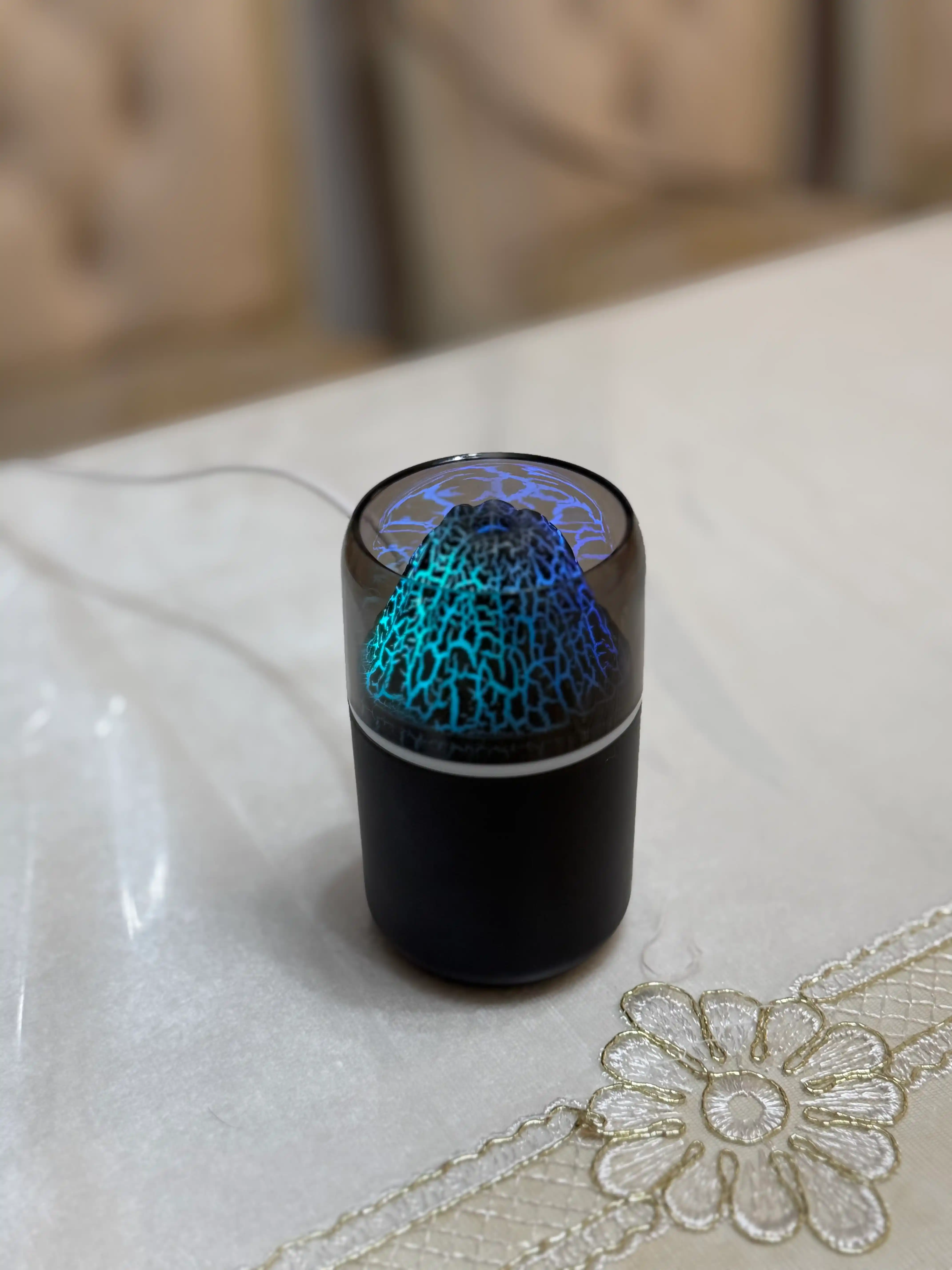 Увлажнитель воздуха DL  для автомобиля и стола, USB Type-C, 180 мл, с эффектом пламени