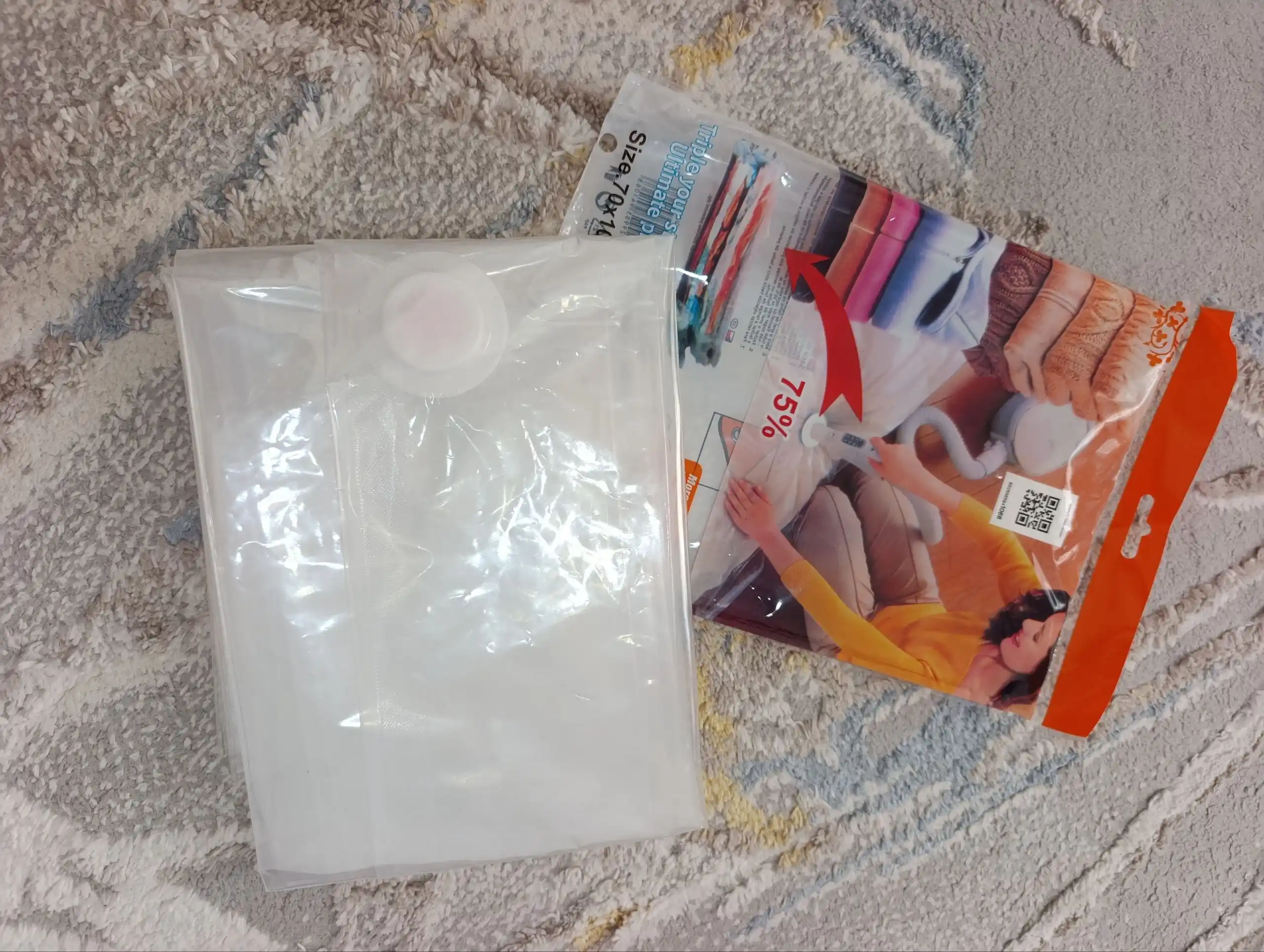 Kiyim-kechak, saqlash va buyumlar uchun vakuum paket