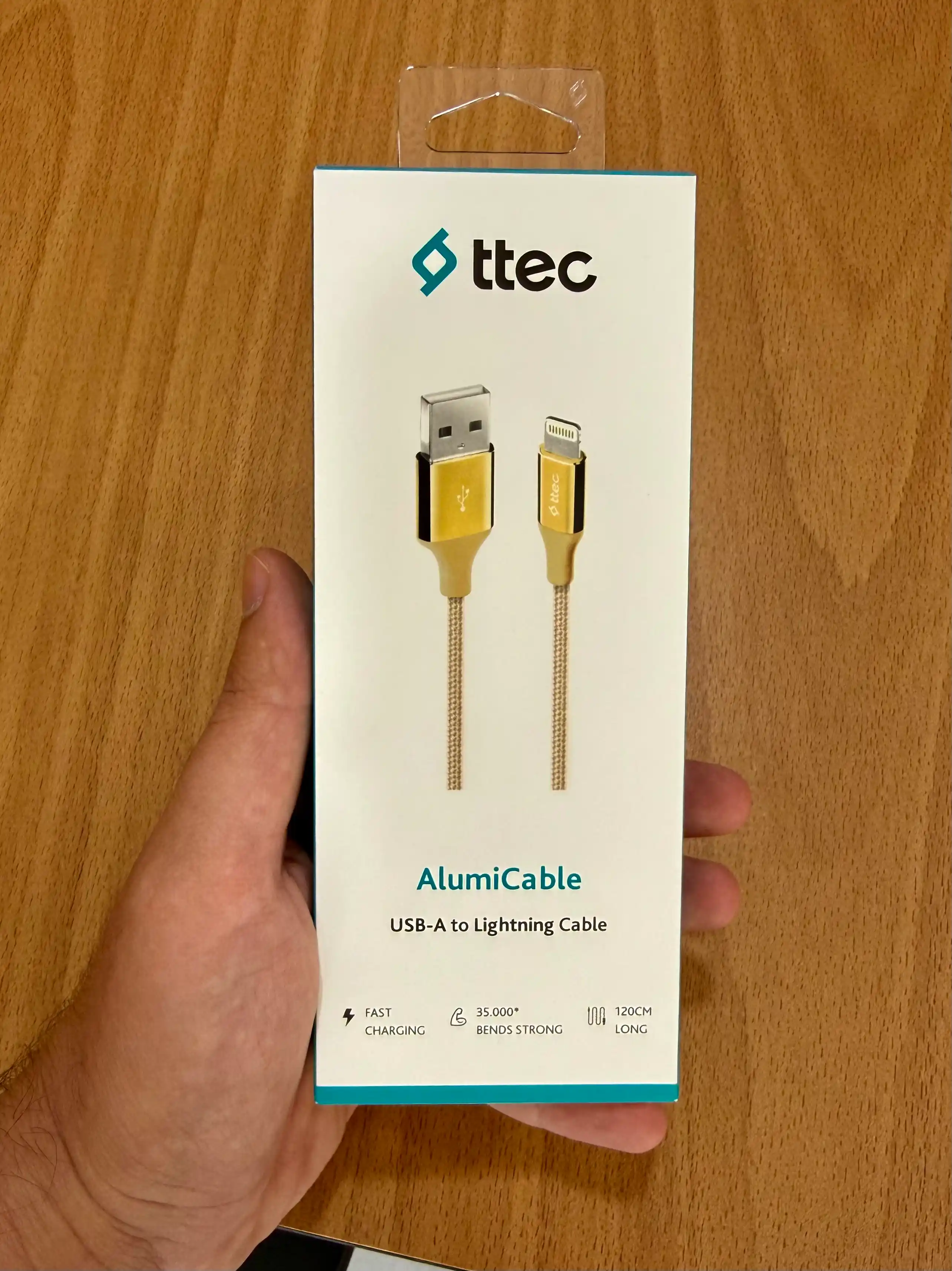 TTEC USB-A - Lightning Кабель для зарядки, алюминиевый корпус 120 см, кабель для iPhone
