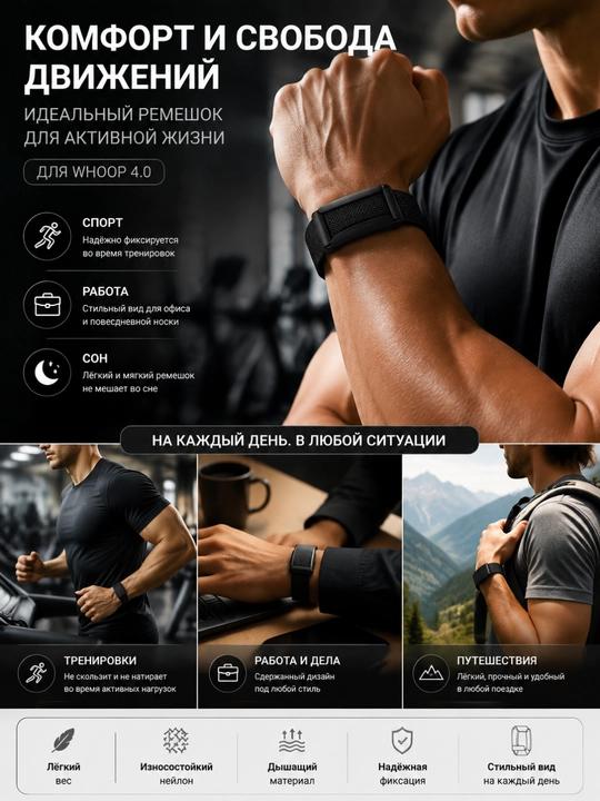 Ремешок SuperKnit Band Luxe для Whoop 4.0, только ремешок