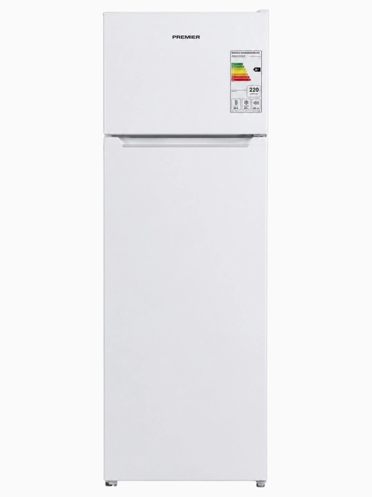 Premier PRM-261TFDF-W oq muzlatgich 261L De Frost A+ ikki kamerali energiya tejamkor - 