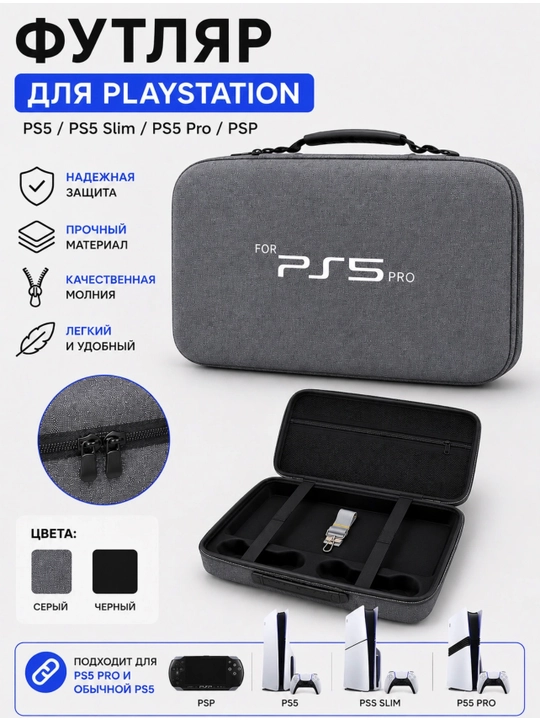 PS5 / PS5 Pro / PS5 Slim / PSP uchun himoya sumkasi