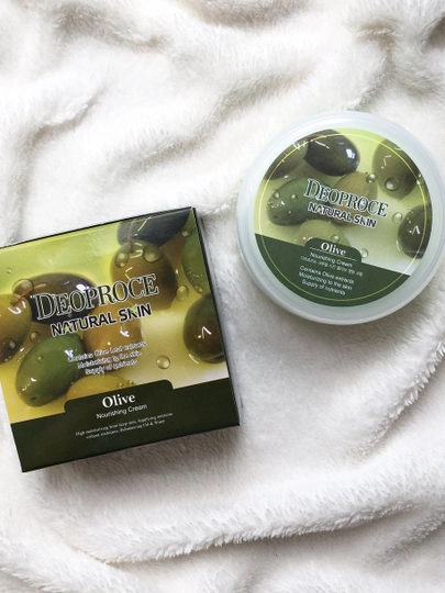 Yuz va tana uchun oziqlantiruvchi krem Deoproce Natural Skin Olive kremi 100 g - 