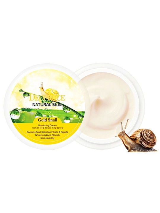 Deoproce Natural Skin Gold salyangozi oziqlantiruvchi kremi, 100 g - 