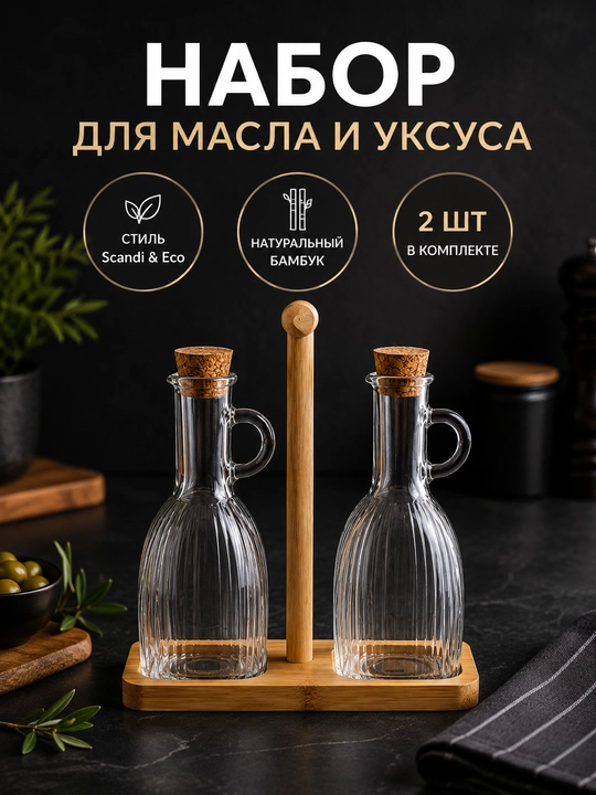 Набор для масла и уксуса «Eco Kitchen» — Эстетика и порядок на вашей кухне - 
