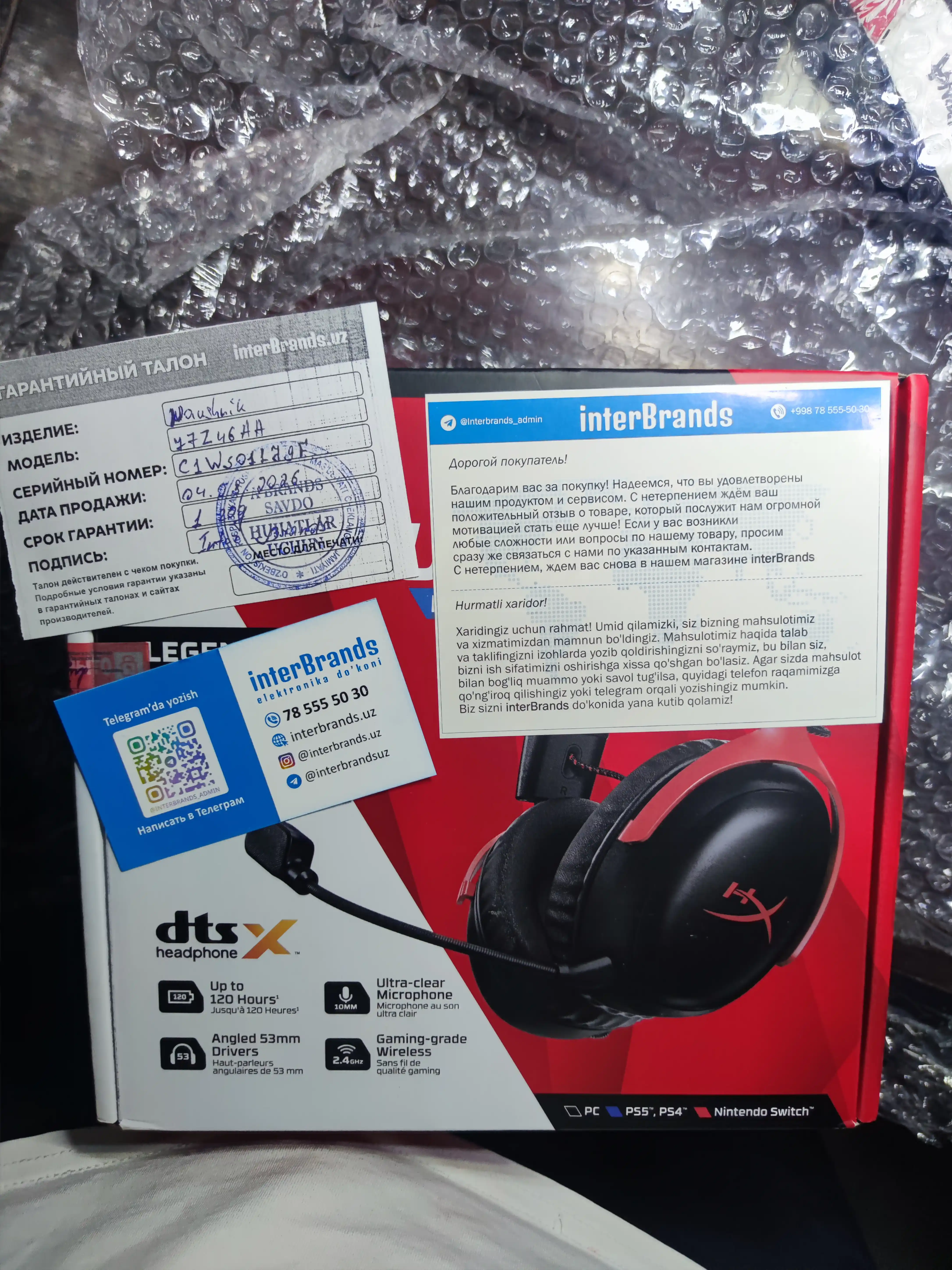 Simsiz o‘yin quloqchinlar HyperX Cloud III Wireless