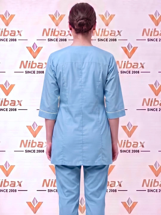 Nibax "KLAR" ayollar tibbiy formasi fermuarli — shimli tibbiy kostyum, shifokor