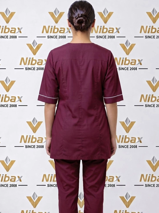 Nibax "KLAR" ayollar tibbiy formasi fermuarli — shimli tibbiy kostyum, shifokor