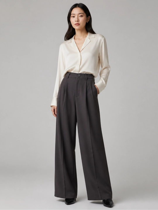 Qalin kostyumbop matodan tikilgan klassik uslubdagi ayollar shimi.  S, M, L, XL, XXL - 