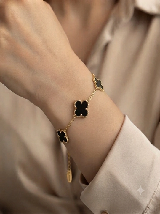 Браслет модели Van Cleef Clover — изысканный стиль, подходит для подарка - 