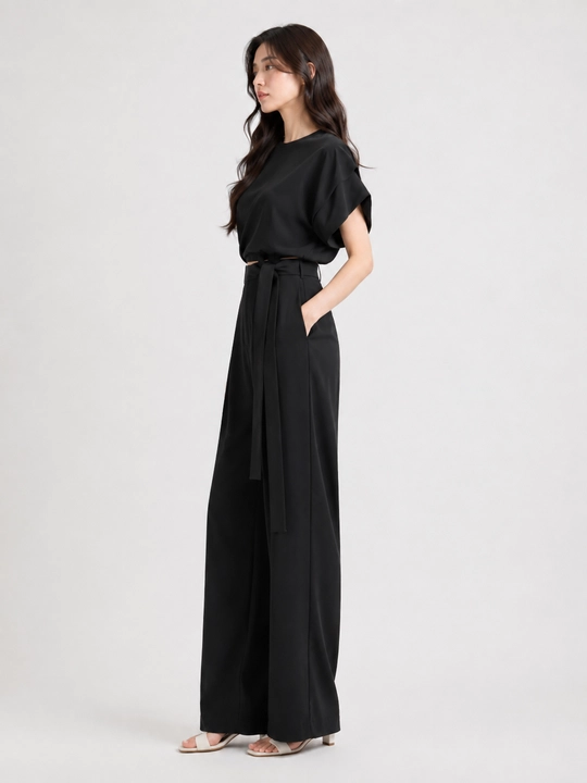 Ayollar uchun keng klassik erkin bichimli palazzo shimlar ELLY FASHION