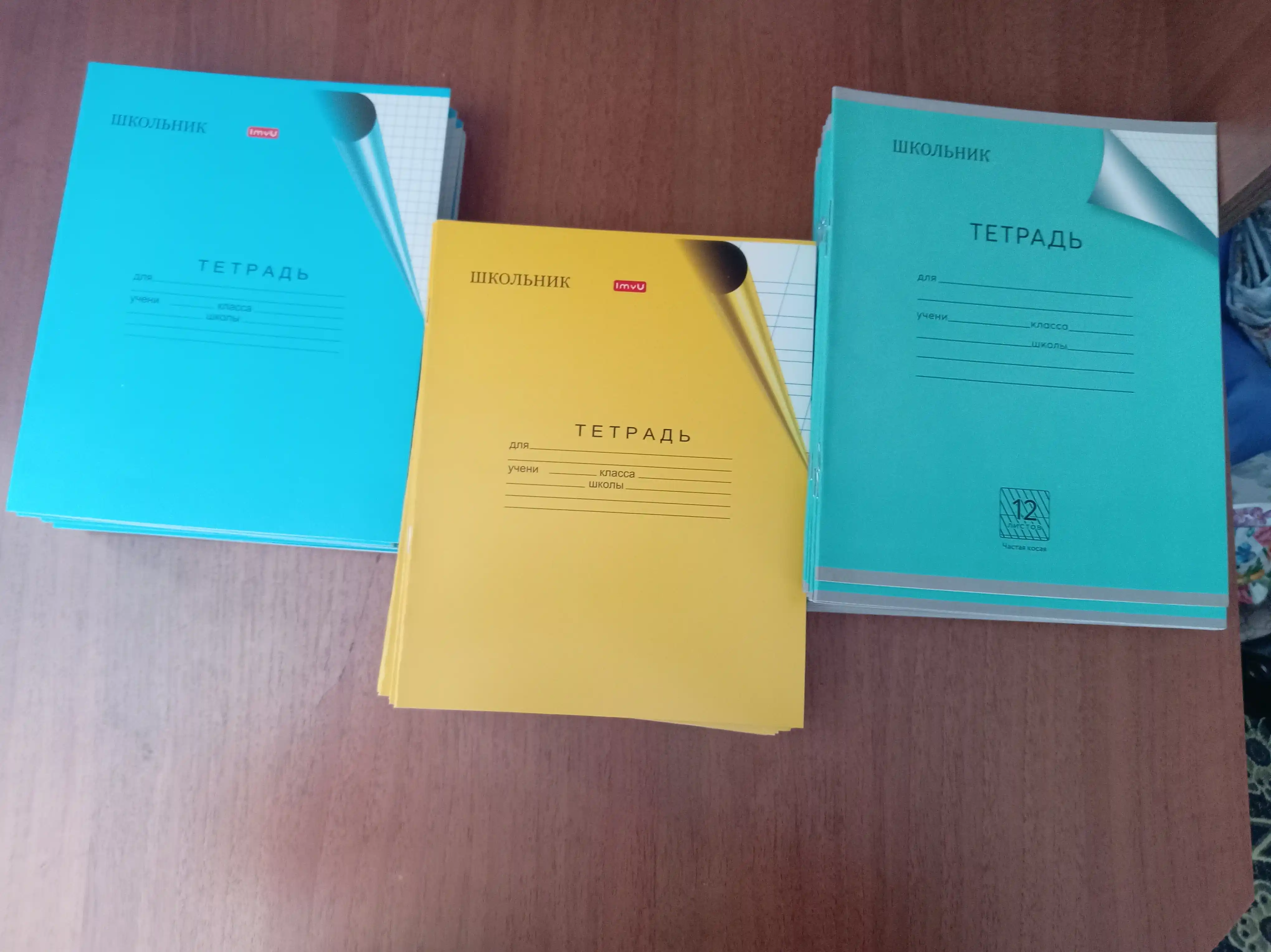 Daftar, 12 varaq, 10 dona, katak, chiziq, ingichka chiziq