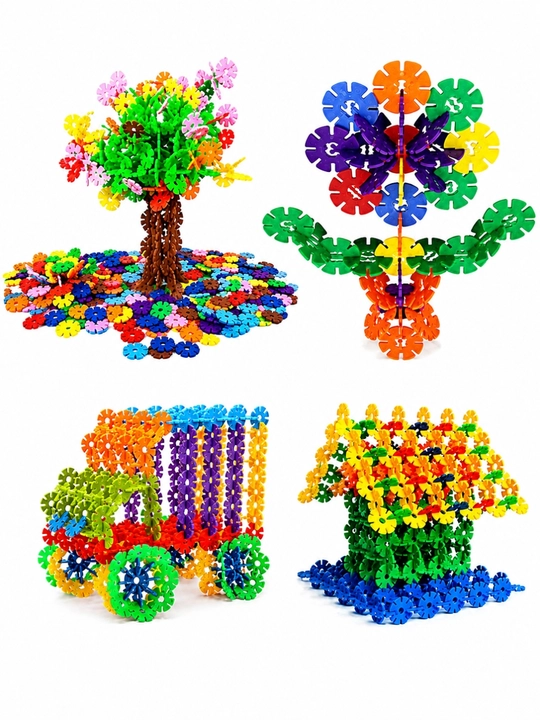 Конструктор Snowflake , развивающие 3D-блоки для детей, конструктор