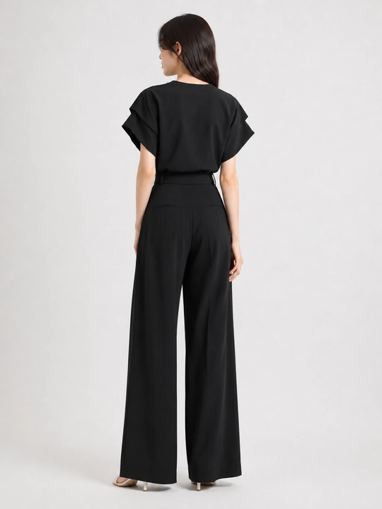 Ayollar uchun keng klassik erkin bichimli palazzo shimlar ELLY FASHION