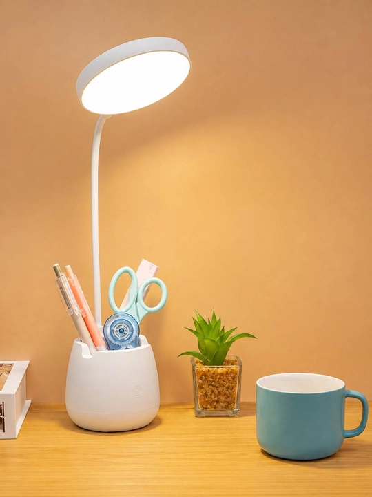 LED stol lampasi, USB quvvatli, sensorli, egiluvchan, qalamdon-organayzerli