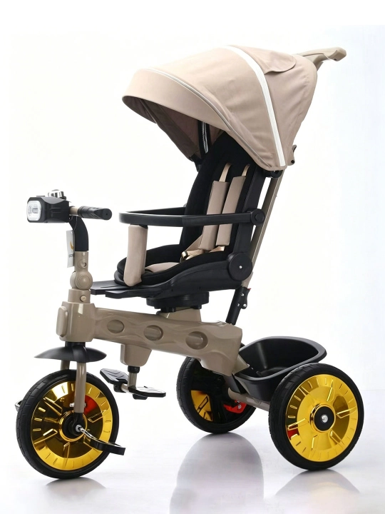 Bolalar aravachasi uch g‘ildirakli velosiped, 2 tasi 1 da, SL922, 360° buriluvchi o‘rindiq