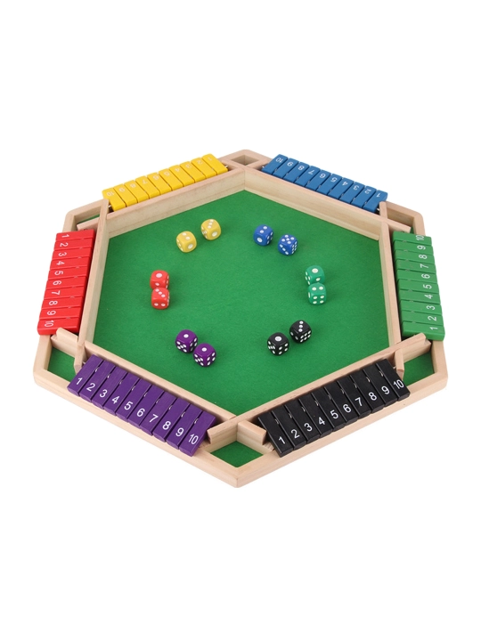 Деревянная настольная игра для 2-6 игроков, с 2-12 кубиками