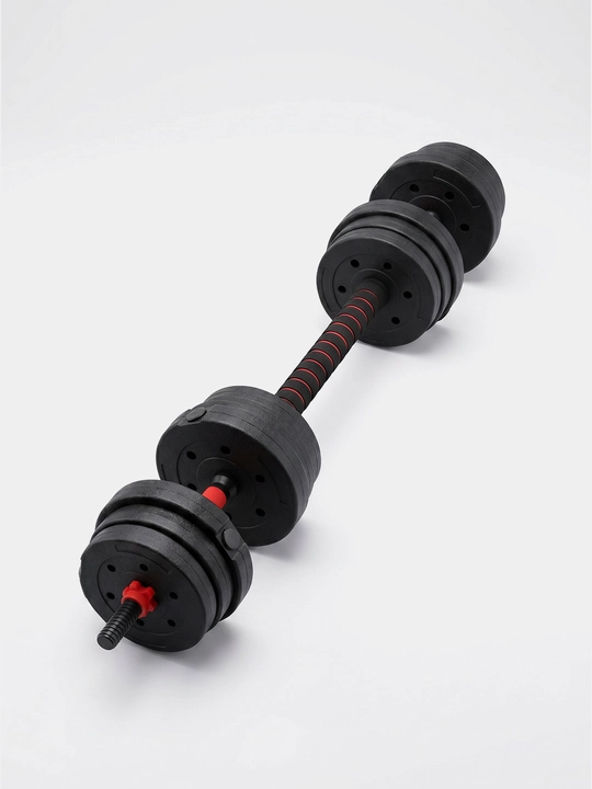 Uy uchun yig'ma sport anjomi: shtanga va gantel to'plami, 10 kg - 40 kg