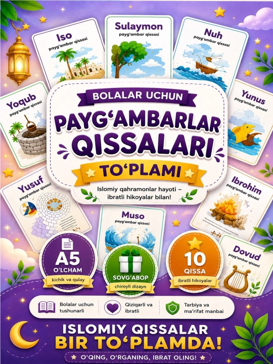 10 ta Payg‘ambarlar qissasi farzandingiz uchun ajoyib sovg‘a - 