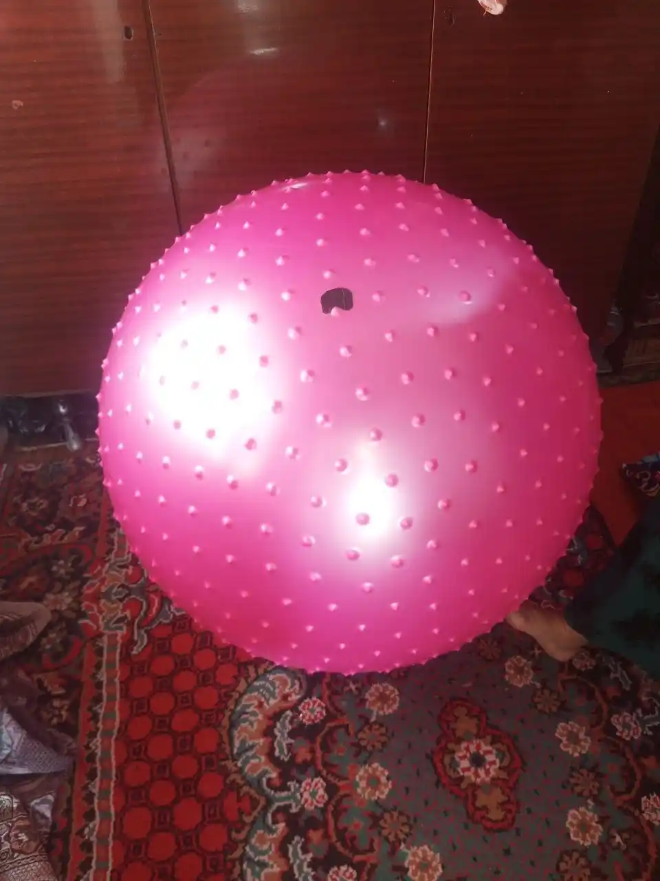 Мяч для фитнеса и йоги с шипами, Fitball, с насосом, 75-85-95 см