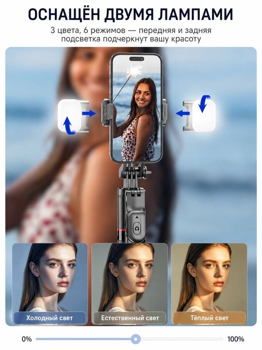 Штатив для телефона, селфи-палка 4 в 1, телескопический, Bluetooth-пульт