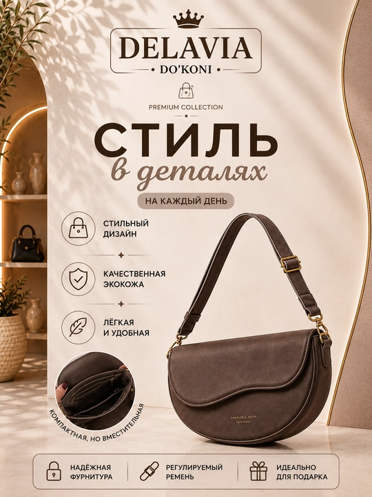 Женская сумка кросс-боди через плечо из экокожи, стильная повседневная сумочка