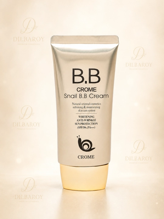 CROME SNAIL BB krem SPF50, с муцином улитки, отбеливающий тональный крем