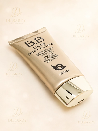 CROME SNAIL BB krem SPF50, с муцином улитки, отбеливающий тональный крем