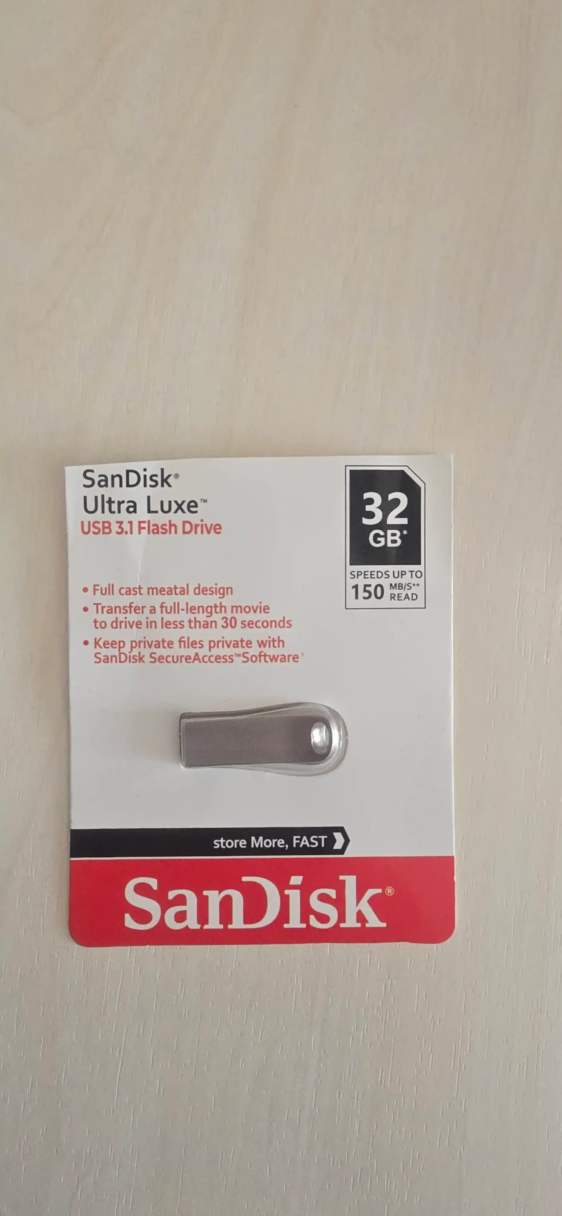 Флешка SanDisk Ultra Luxe USB 3.1, 2, 4, 8, 16, 32, 64, 128 ГБ