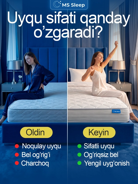 Матрас Orto Balance, ортопедический матрас, высота 17 см, пенополиуретан, матрас MS Sleep
