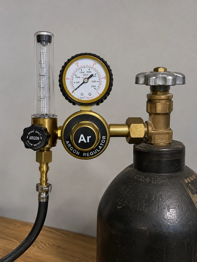 Argon va CO₂ uchun rotametrli gaz reduktori (regulyator) | G3/4" kirish, M16×1.5 chiqish - 
