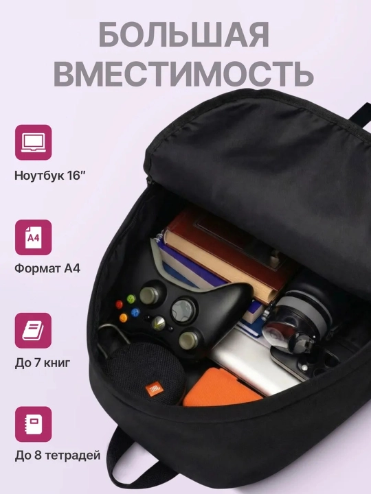 Ryukzak uniseks, suv o'tkazmaydigan poliester, shahar, o'qish, sport va sayohat uchun