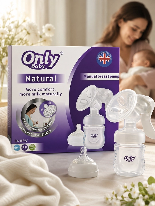 Only Baby ручной молокоотсос, механический, для кормящих мам, BPA 0%, 160 мл