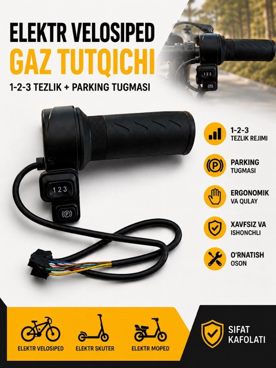 Gaz ruchka,pidol,elektr velosiped va elektr skuter uchun gaz tutqichi - 